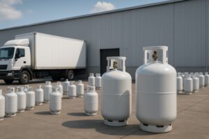 Commercial propane cylinders in industrial and business settings