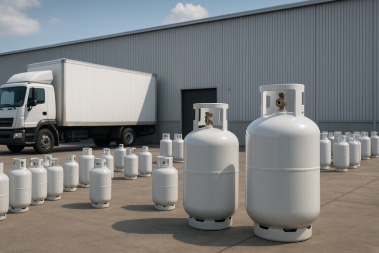 Commercial propane cylinders in industrial and business settings