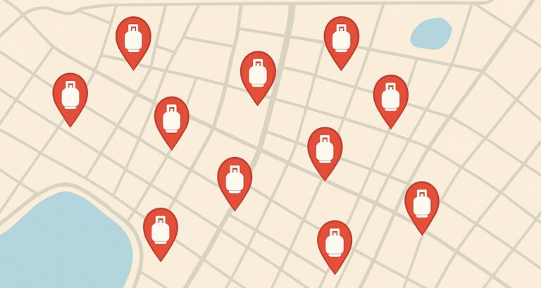 Propane refill station map